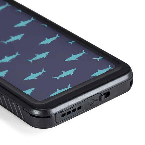 Shark Print Galaxy S24 Plus Waterproof Case